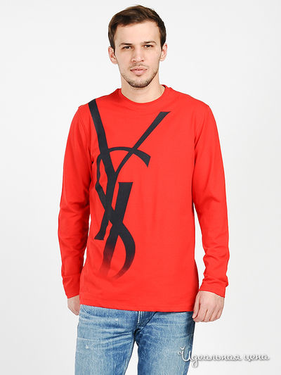 Лонгслив YSL, цвет цвет красный