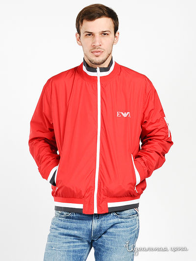 Ветровка Emporio Armani, цвет цвет красный / белый