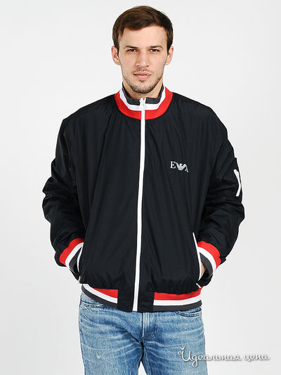 Ветровка Emporio Armani, цвет цвет синий / белый