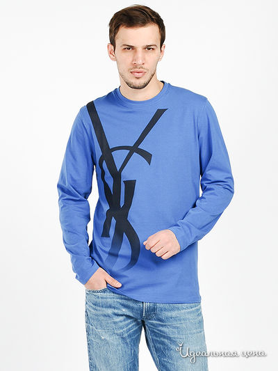 Лонгслив YSL, цвет цвет синий