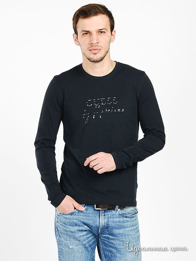 Лонгслив Guess, цвет цвет темно-синий