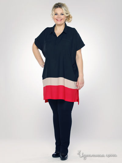 Туника Зар-Стиль, цвет цвет черный / красный