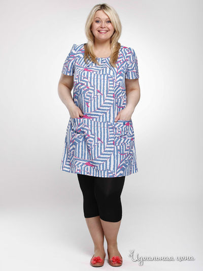 Платье Зар-Стиль, цвет цвет белый / голубой