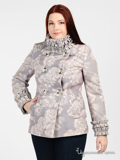 Полупальто Заря, цвет цвет серый / розовый