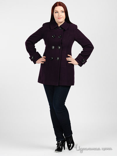 Полупальто Заря, цвет цвет баклажановый