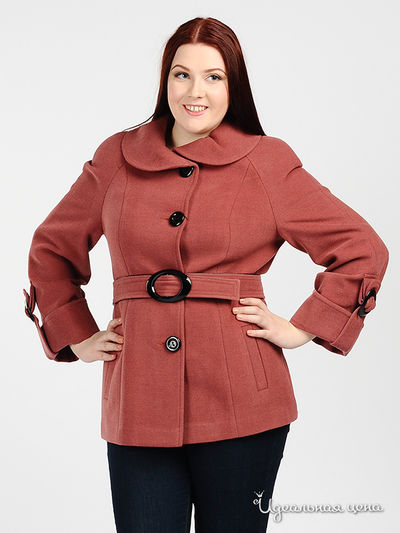 Полупальто Заря, цвет цвет темно-брусничный