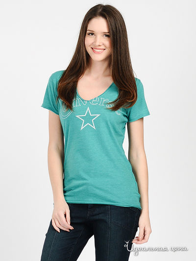 Футболка Convers, цвет цвет бирюзовый