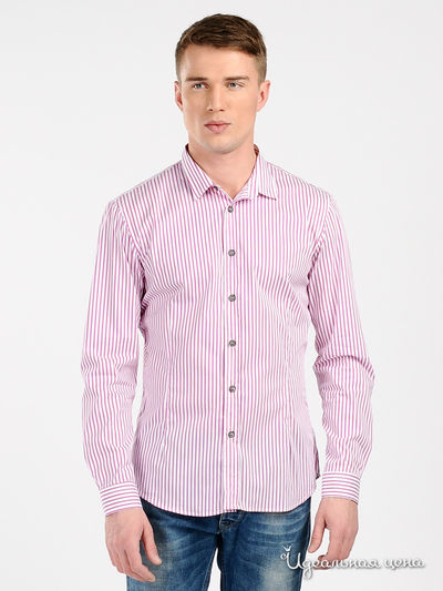 Рубашка NAILL KATTER, цвет цвет малиновый / белый