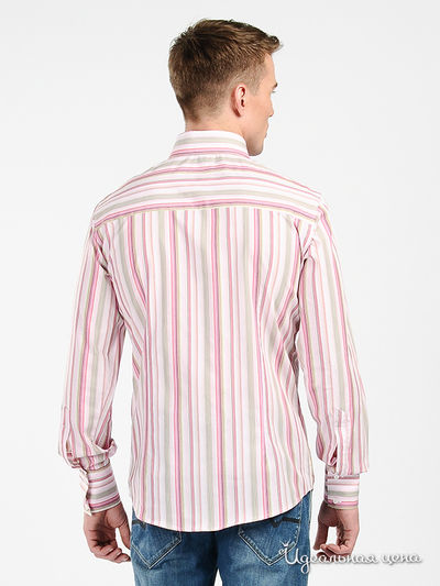 Рубашка NAILL KATTER мужская, цвет белый / розовый