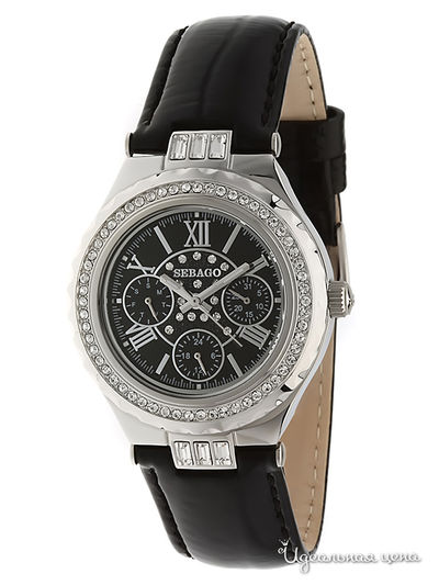 Часы Sebago, цвет цвет черный / серебристый