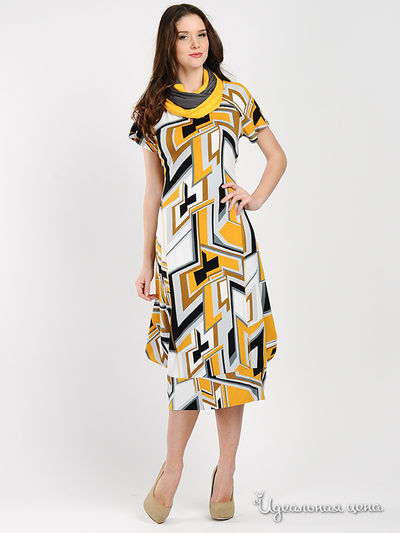 Платье MadamT, цвет цвет желтый / серый