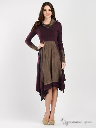 Платье MadamT, цвет цвет свекольный / серо-коричневый