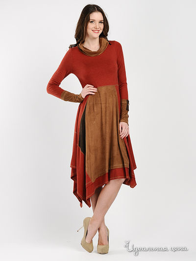 Платье MadamT, цвет цвет терракотовый / коричневый