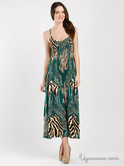 Платье MadamT, цвет цвет зеленый / коричневый