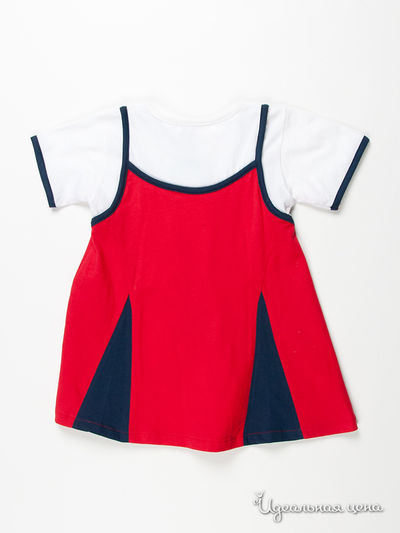 Платье Smart Bear для девочки, цвет красный / белый