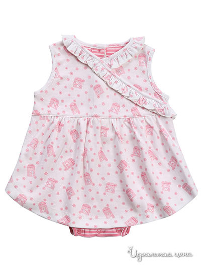 Платье-боди Angel Dear, цвет цвет белый / розовый