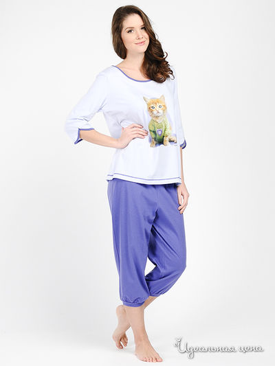 Пижама Vaide, цвет цвет белый / васильковый
