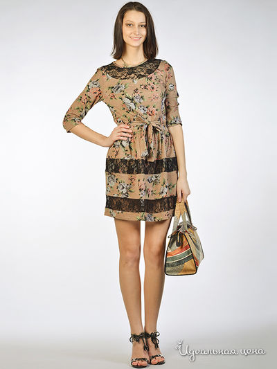 Платье May Be, цвет цвет бежевый