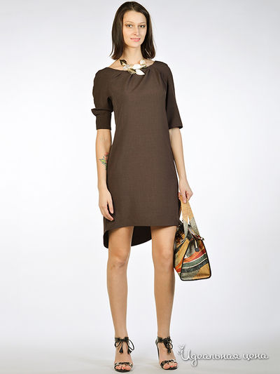 Платье May Be, цвет цвет шоколадный