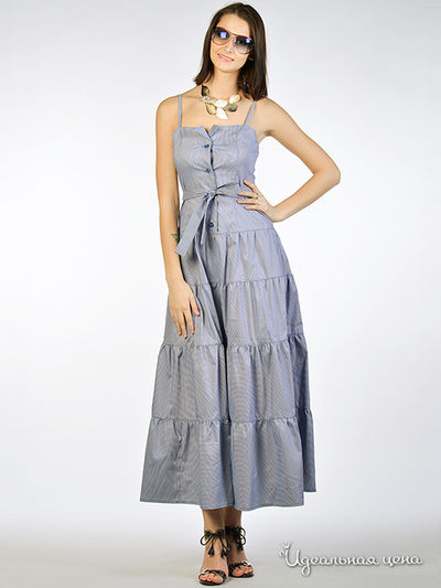 Сарафан May Be, цвет цвет синий / белый