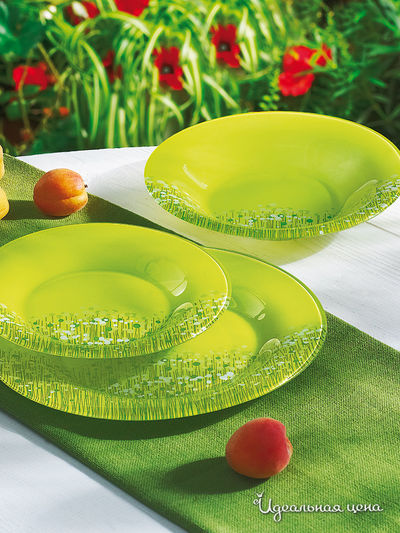 Набор LUMINARC, цвет цвет узор на зеленом