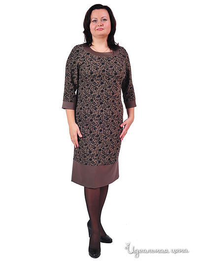 Платье Lady Style, цвет цвет горький шоколад