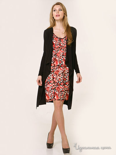 Платье Фестиваль, цвет цвет коралловый / черный