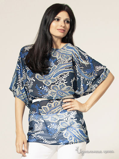 Блузон МоеСладкоеПлатье, цвет цвет синий / белый