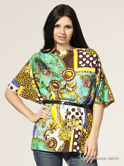 Блуза МоеСладкоеПлатье, цвет цвет мультиколор