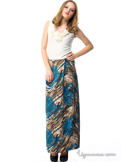 Юбка МоеСладкоеПлатье, цвет цвет голубой / бежевый