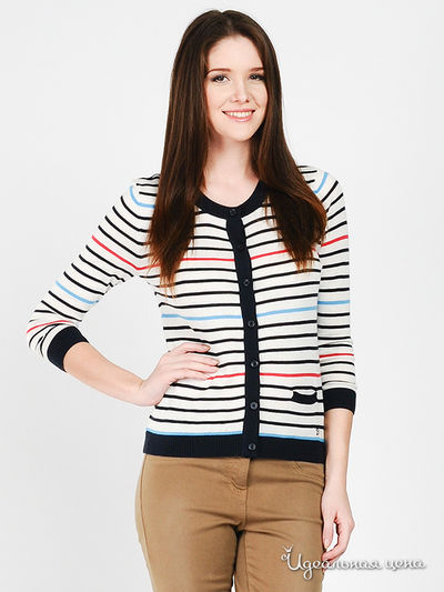 Кардиган Tom Tailor, цвет цвет белый / полоска