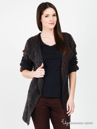 Кардиган Tom Tailor, цвет цвет синий / рыжий