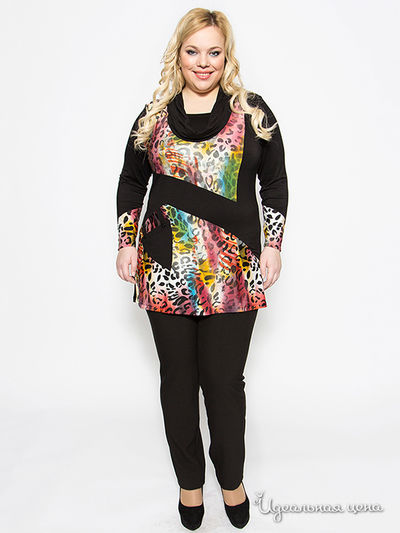 Туника SVESTA, цвет цвет черный / мультиколор
