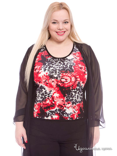 Топ SVESTA, цвет цвет красный / черный