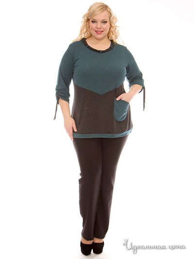 Блуза SVESTA, цвет цвет серый / темно-бирюзовый