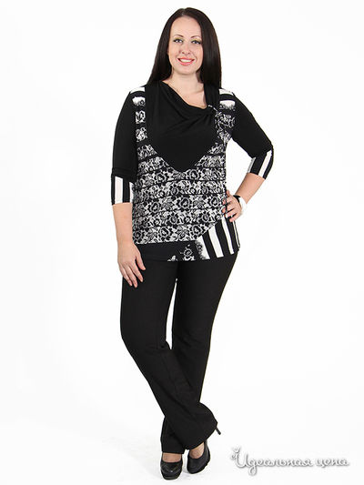 Блуза SVESTA, цвет цвет черный / белый