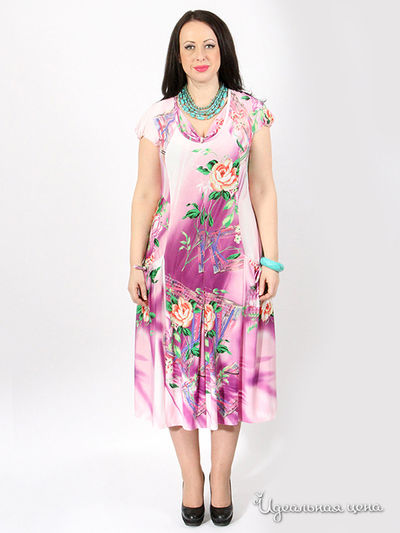 Платье SVESTA, цвет цвет малиновый / мультиколор