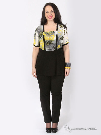 Блуза SVESTA, цвет цвет черный / мультиколор