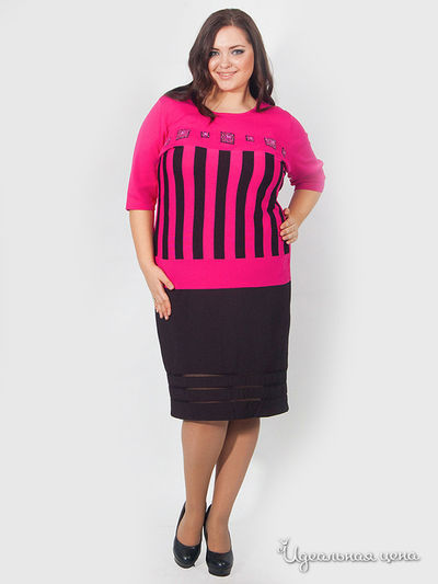 Лонгслив SVESTA, цвет цвет фуксия / черный