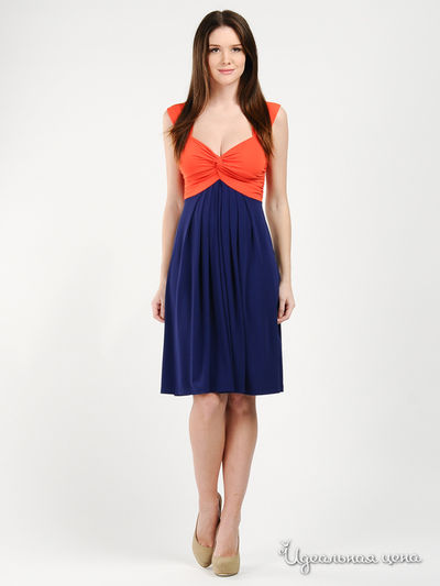 Платье PIU&PIU, цвет цвет синий / рыжий