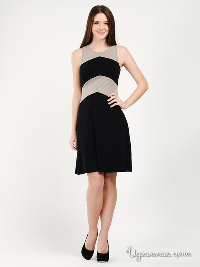 Платье PIU&PIU, цвет цвет серый / черный