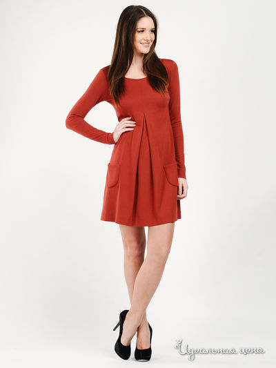 Платье PIU&PIU, цвет цвет терракотовый