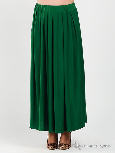 Юбка Be In, цвет цвет темно-зеленый