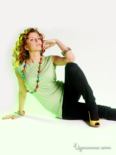 Блузка E.Levy, цвет цвет зеленый