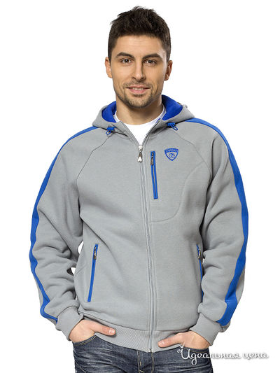 Толстовка RED-N-ROCKS, цвет цвет серый / голубой