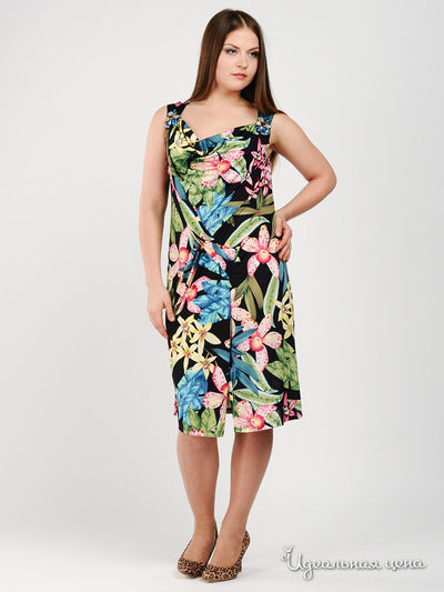 Платье Franco Vello, цвет цвет черный / мультиколор