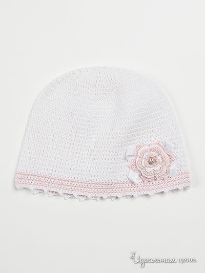 Шапка HAPPY HATS, цвет цвет белый / розовый