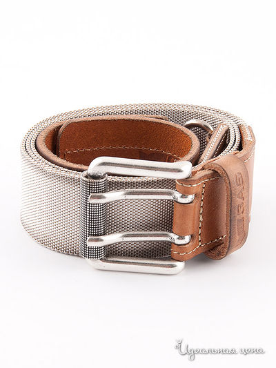 Ремень GAS, цвет цвет коричневый / белый