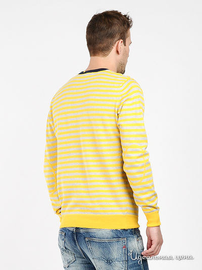 Пуловер GAS мужской, цвет желтый / серый