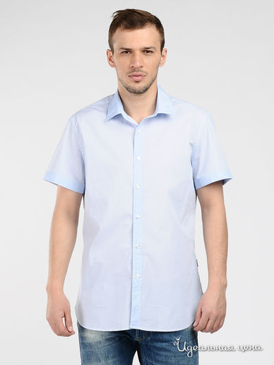 Рубашка Moschino, цвет цвет голубой